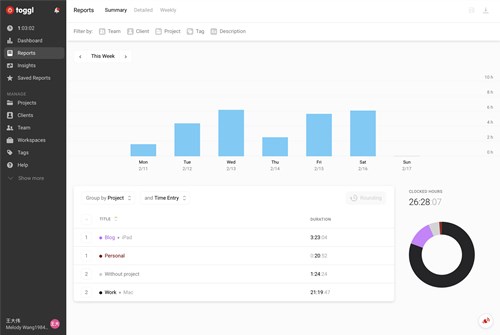 �D�����ʹ��Toggl ӛ���һ�������Ļ�ӕr�g��