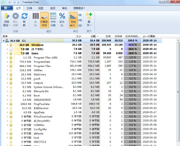 TreeSize�űP�������߹������c���b�̌W