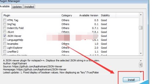 Notepad++��ʽ��json�ַ����ķ�����B