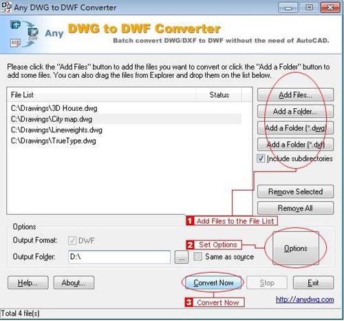 dwf�D�Qdwg����Any DWF to DWG Converter���dʹ��