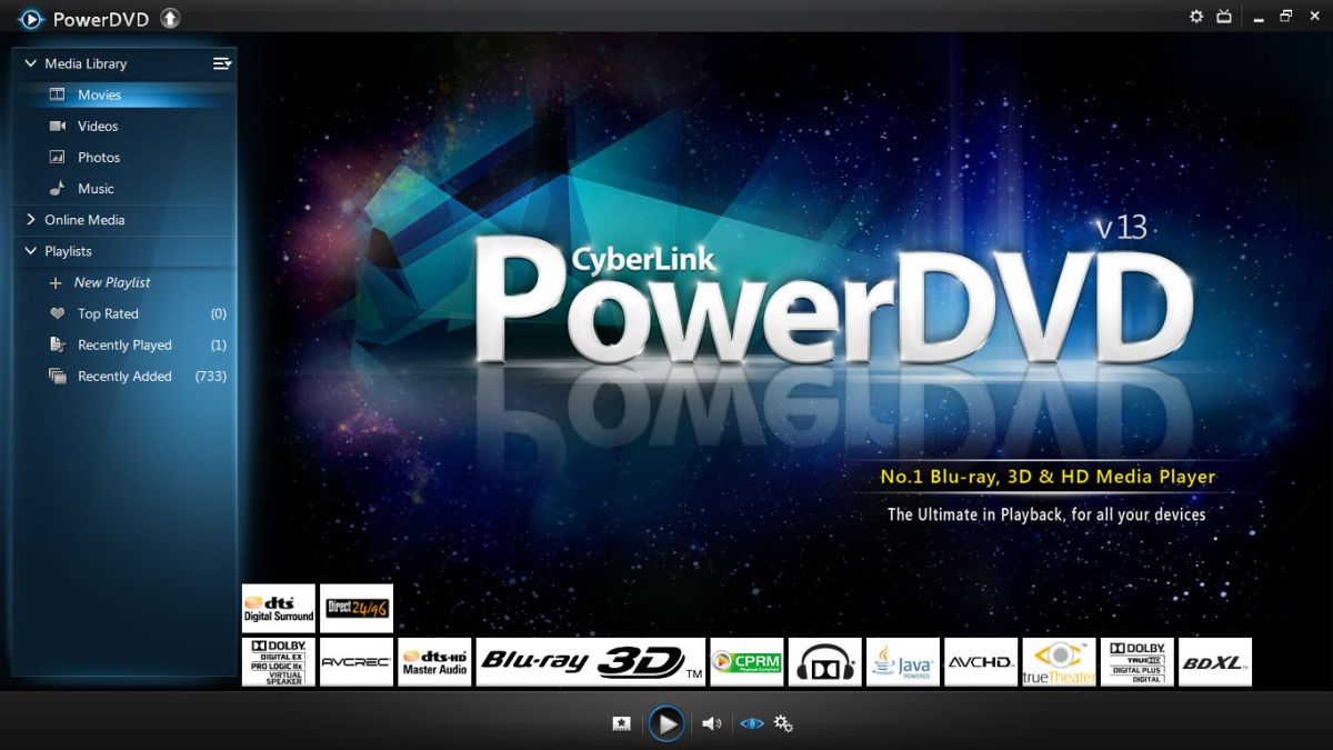 PowerDVD�����������Ļ�������dʹ��