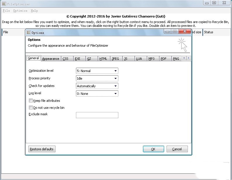 �ճ����õ��ļ����s����FileOptimizer���d��(ji��n)��