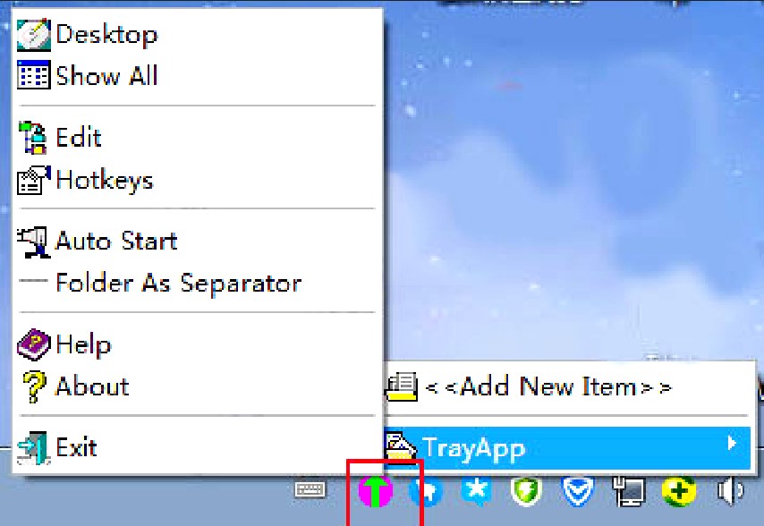 Trayapp������I������ʹ�÷���