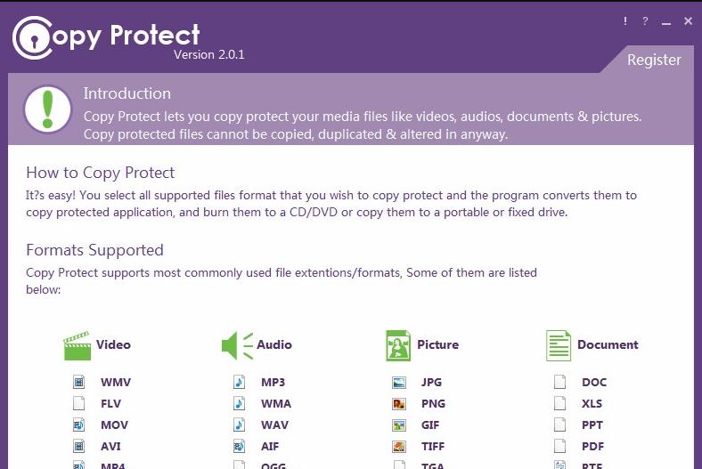 Copy Protect��X�����d����ʹ�ü��ɈD����ʾ