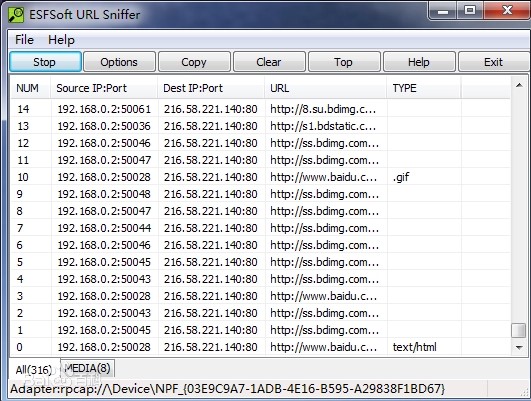 ESFSoft URL Sniffer�ٷ����d���}���