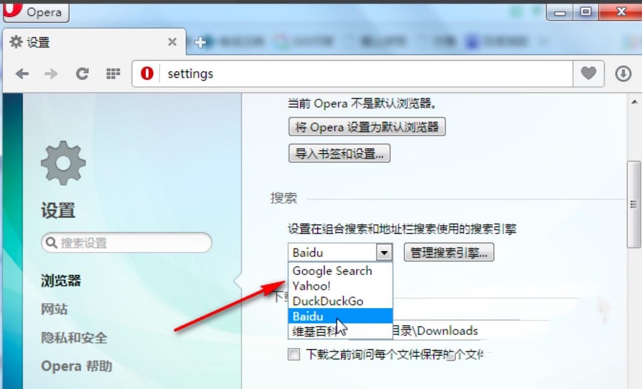 Opera�g�[�����޸�Ĭ�J��������ķ���Ԕ����B