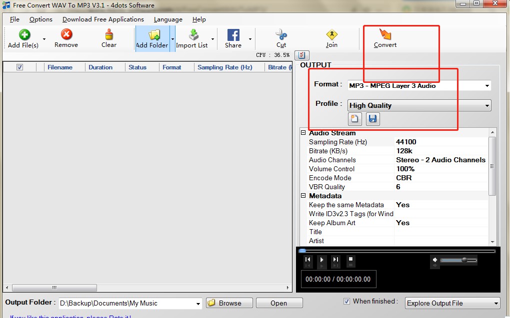 Free Convert WAV to MP3���dʹ�Î���