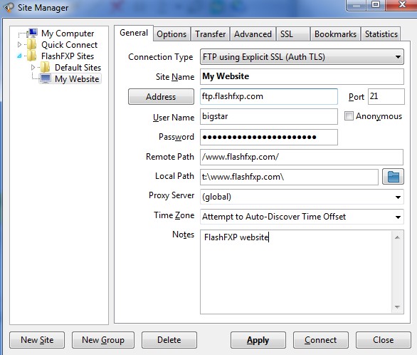 FlashFXP�͑���վ�c�½��̌W