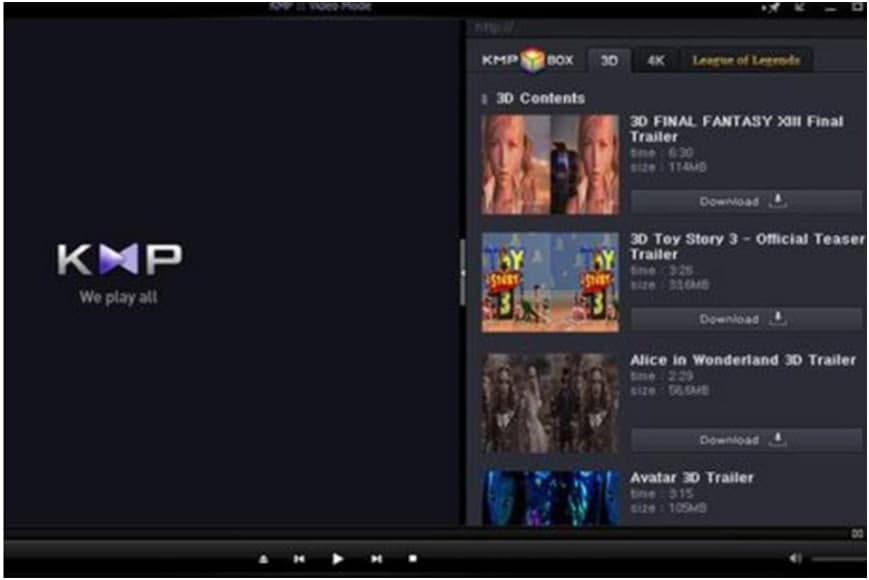 KMPlayer���dʹ�ó�Ҋ���}�ͽ��