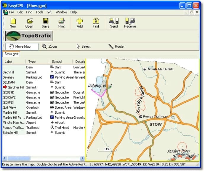 EasyGPSܛ���Ļ�����B�c������ɫ�U��