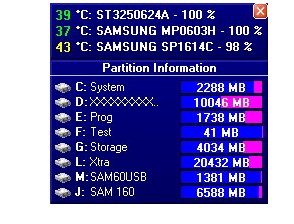 Hard Disk Sentinel��(y��ng)�ó���ĽM�ɲ��ֈD�Ľ�B