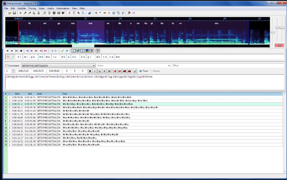 Aegisub�ٷ����d��Ļ��݋�D�Ľ̌W