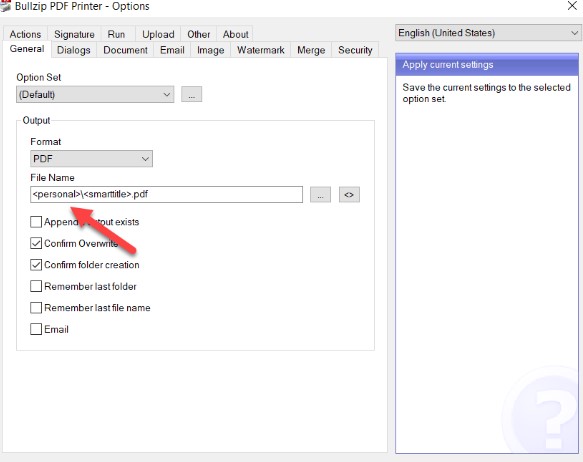 Bullzip PDF Printer�ęnĬ�J����λ���O�ý̌W