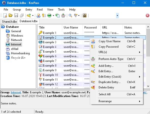 KeePass Password Safe�Ñ�����D�Ľ�B