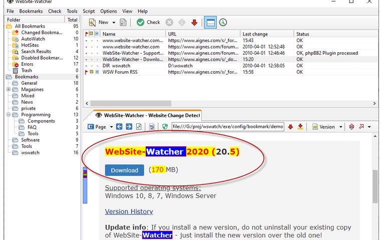 WebSite-Watcher�ٷ����dʹ�ó�Ҋ���}���