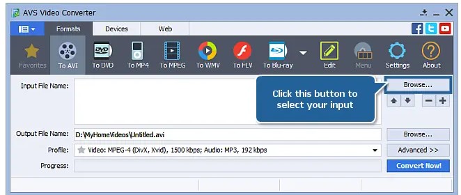 AVS Video Converterҕ�l��Ļ�D�Q�̌W