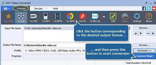 AVS Video Converterҕ�l��Ļ�D�Q�̌W