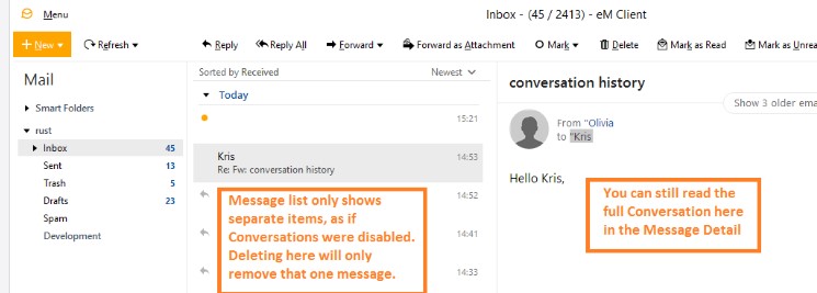 eM client�ٷ����d�]����Ԓ���܈D�Ľ̌W
