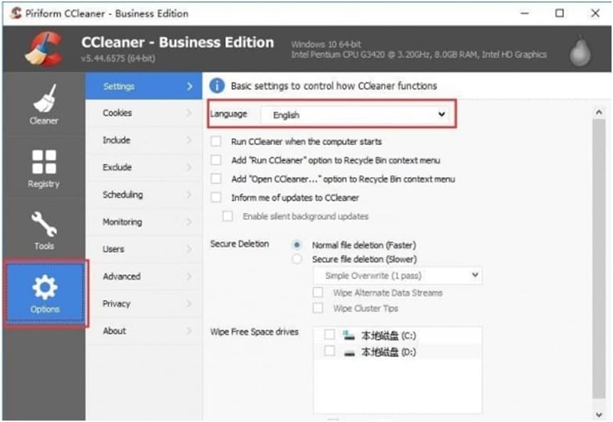 CCleaner���ܽ�B��ʹ�ý��h