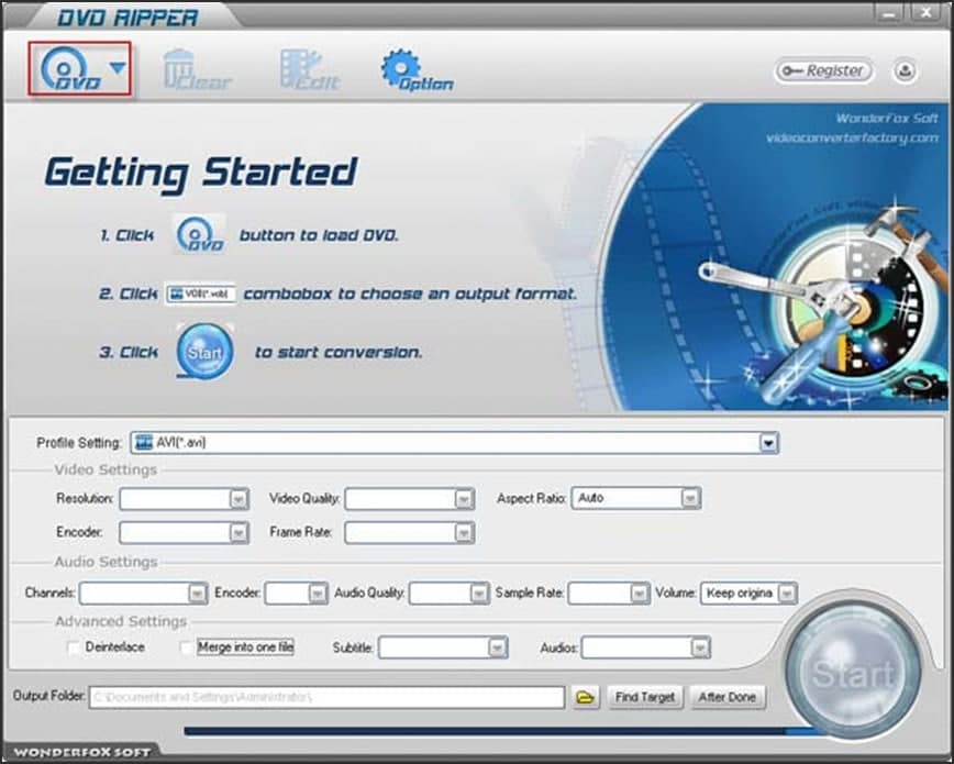 �D��WonderFox DVD RipperԔ���D�Ľ̌W