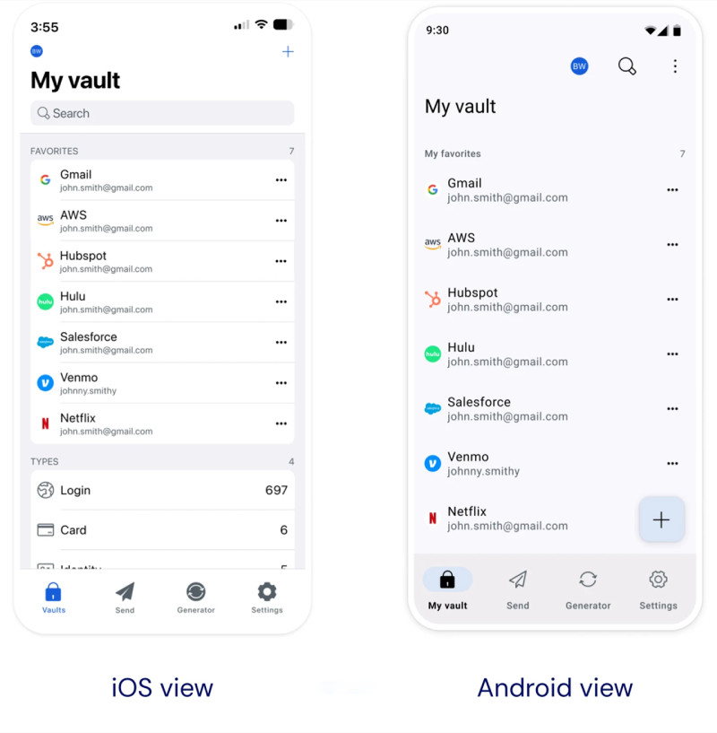 �D���_Դ�ܴa������Bitwarden for Android/iOS�°�l�� ȫ�½��������w�